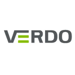Verdo energy partner logo, Danish utility company EV charging platform integrated with Amina C chargers via OCPP